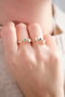 Heliophilia Silver Anillo de Latón con Circonio Dorado Talla Única